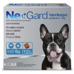 Nexgard antipulgas/garrapatas/ácaros, 1 Tableta masticable, de 4,1-10 kg