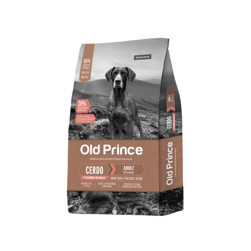Old Prince Super Premium, Adulto todas las razas, Cerdo y Legumbres