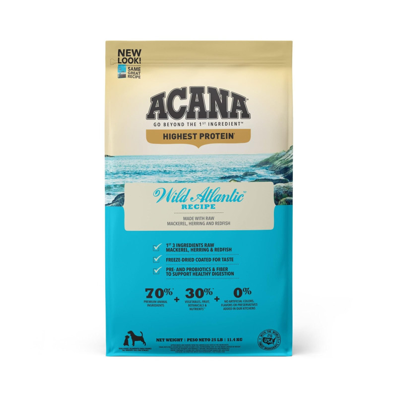 Acana Wild Atlantic, Alto en Proteínas, Libre de Granos, Todas las razas y edades, Pescados de agua salada