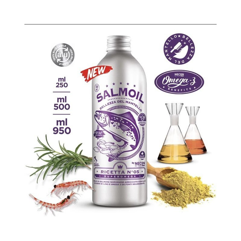 Salmoil, Aceite de Salmón, Cuidado Piel y Pelaje, Perros y Gatos, 950 ml
